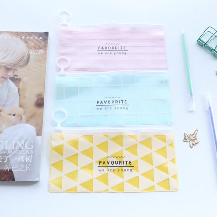 COD - S656 Tempat Pensil Zipper Transparan / Zipper Bag / Pouch Zipper / Tempat Kosmetik Zip-6
