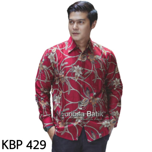Kemeja Batik Pria Lengan Panjang Murah Seragam M L Xl Xxl