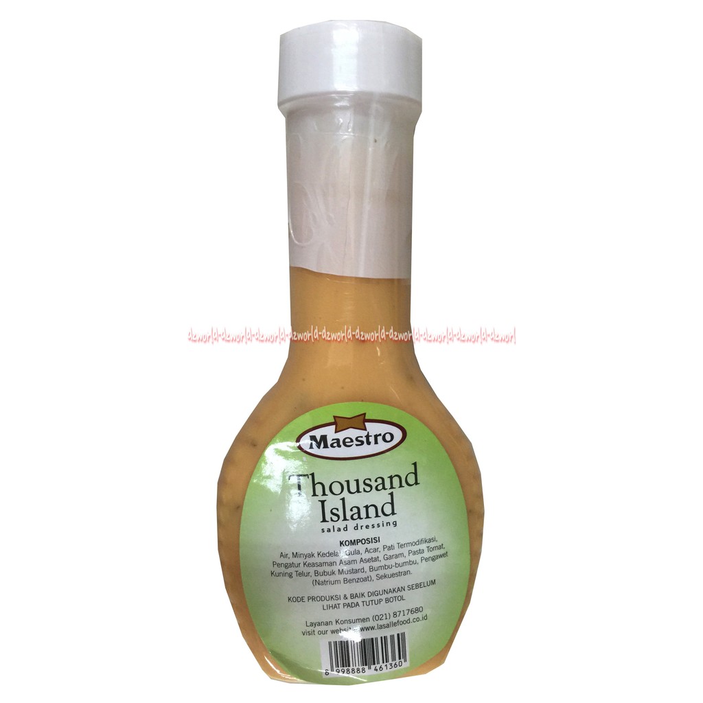 Maestro Thousand Island 237ml Salad Dressing Tousand Iland Kemasan Botol Saos Saus Salad Mayonais Salad Dressing Mayones Mayonnes Kuning