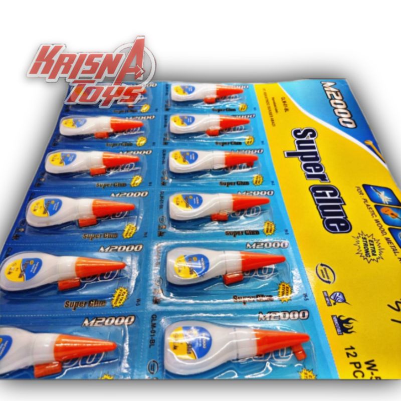 LEM SUPER GLUE M2000/LEM KOREA/LEM PEREKAT SERBAGUNA isi 12pcs/Lembar