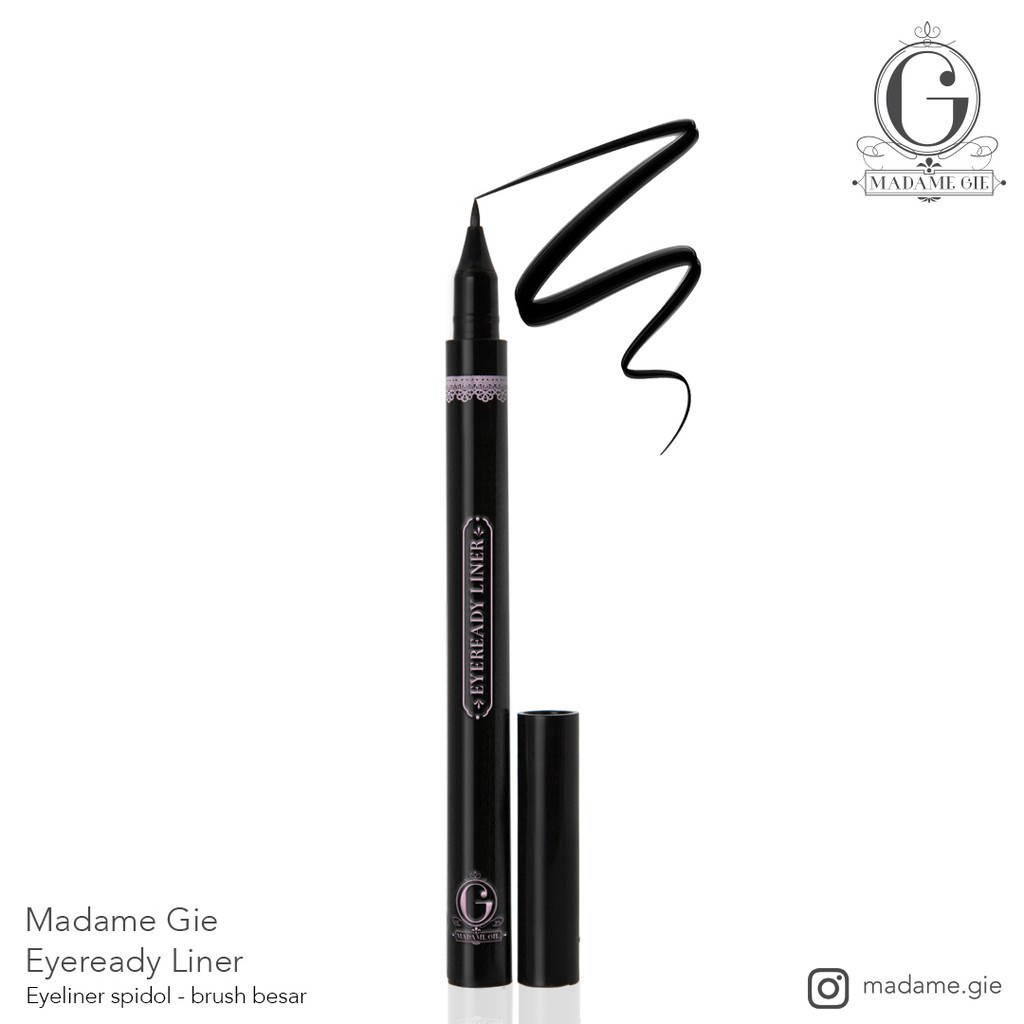 Madame Gie Eyeready Liner  / Wing it Lady / Stamp 2in1 - MakeUp Eyeliner Pen Black Waterproof BPOM