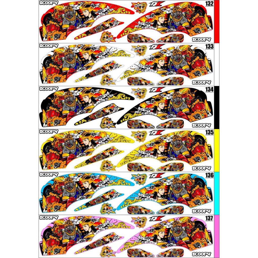 stiker striping scoopy fi modifikasi keren