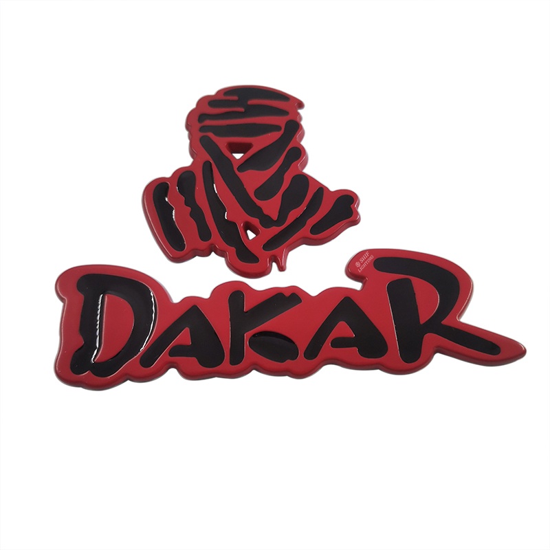 1pc Stiker Emblem Logo Dakar Rally Racing Bahan Metal Untuk Dekorasi Mobil Jeep / Truk