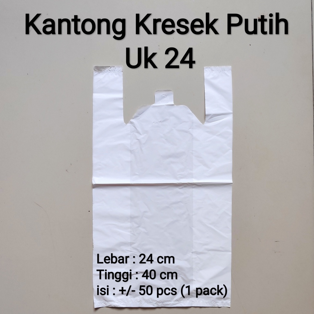 Khusus GoSend | Kantong Kresek Putih (Uk 17-24-28-35-40-50) , Plastik Kresek, Plastik Jingjing