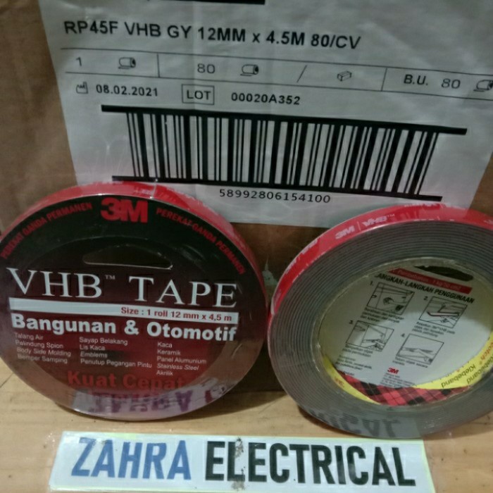 

Double Tape VHB 3M Original 12mm, 24mm x 4,5 Meter Super Lengket - 24mmx4,5Meter