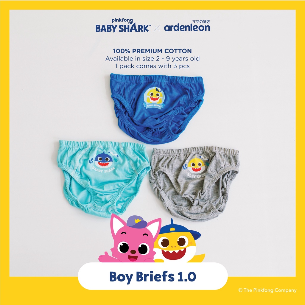 ARDENLEON x Pingfong Baby Shark Boys Briefs 1.0