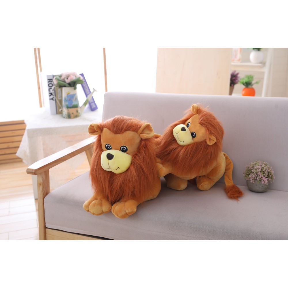 1pc 25-50cm Real Life Lion Plush Toys 
