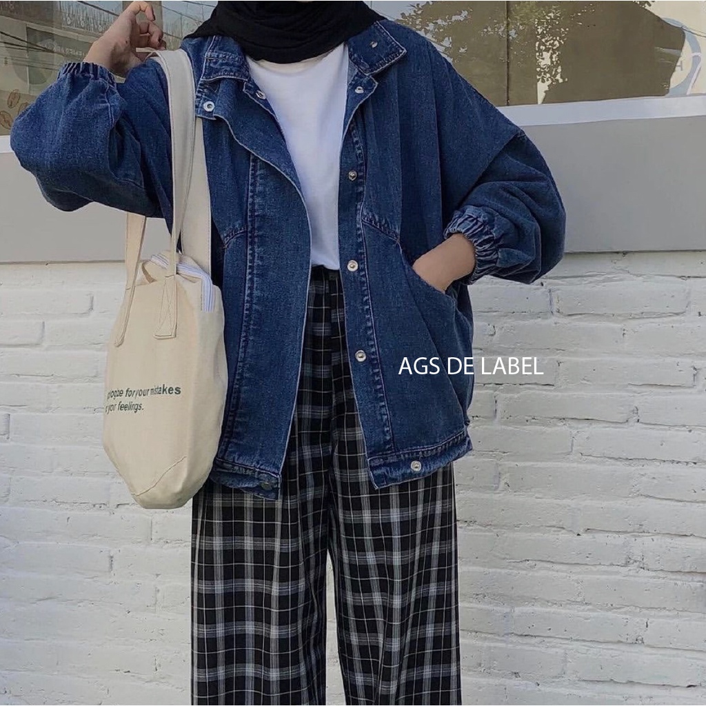 Vintage Baggy Denim jacket 17 - Oversized by AGS&amp;co