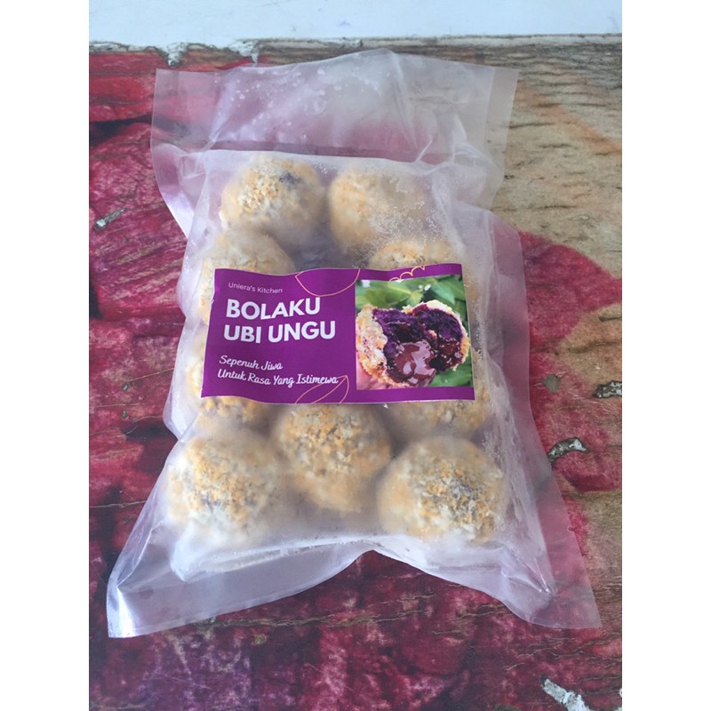 bola ubi ungu coklat lumer isi 10