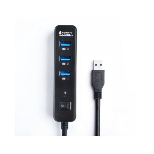 Usb 3.0 hub 4 port 5Gbps on off 1.2m cable rxd-103au3 - Terminal usb3.0 4 slot saklar 120cm kabel
