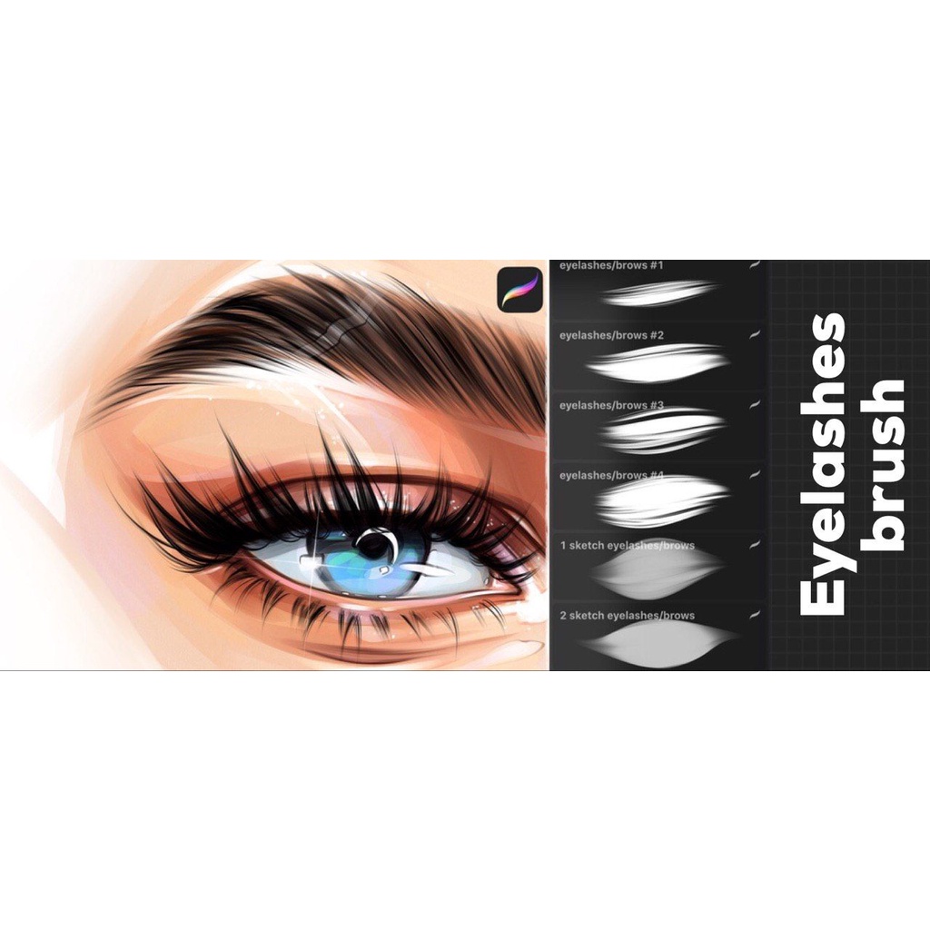 Procreate Brush - Lashes &amp; Brows Brushes for Procreate