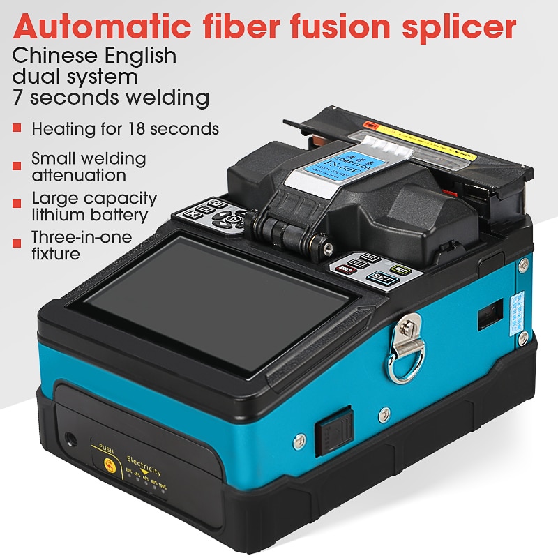 PREORDER COMPTYCO FTTH Fiber Optic Welding Splicing Machine Optical Fiber Fusion Splicer FS-60F
