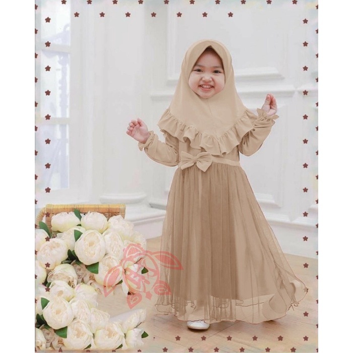 SYARI KID BARIBA BAJU ANAK Umur 2 - 4 Tahun Gamis Anak Perempuan - Coksu, 2-3 tahun