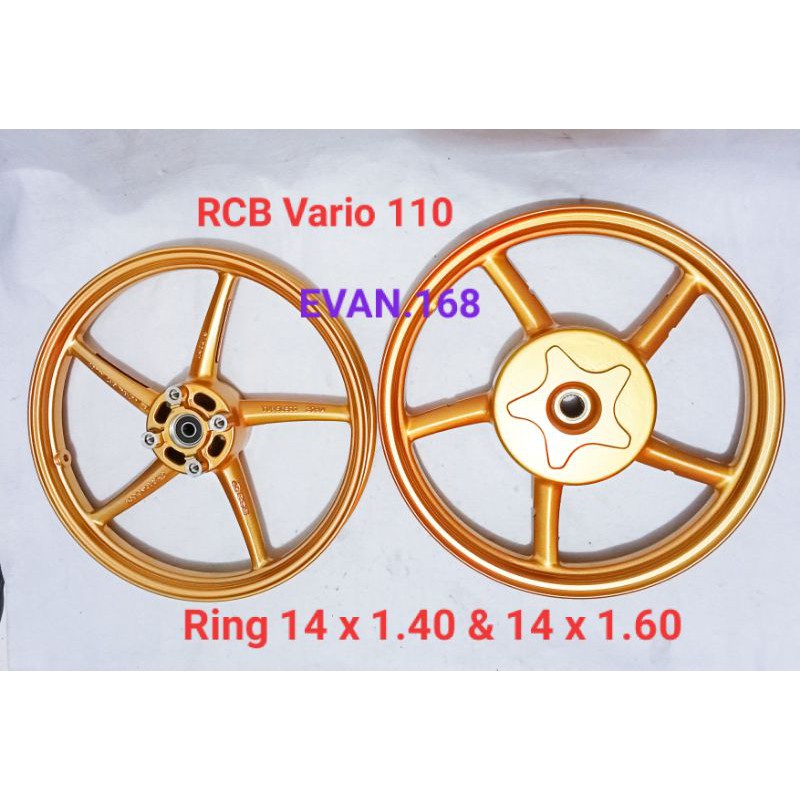 Velg Racing RCB Vario 110 Beat Scoopy Spacy Ring 14 Gold Di JAMIN Original RCB