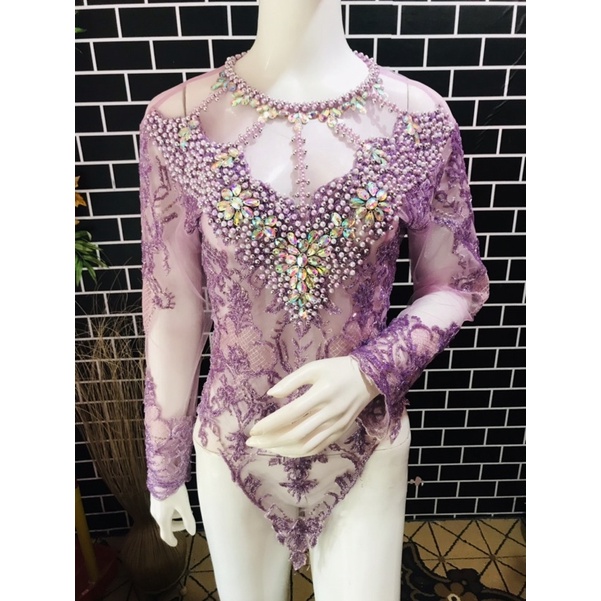 ATASAN KEBAYA GAUN LILAC FULL PAYET