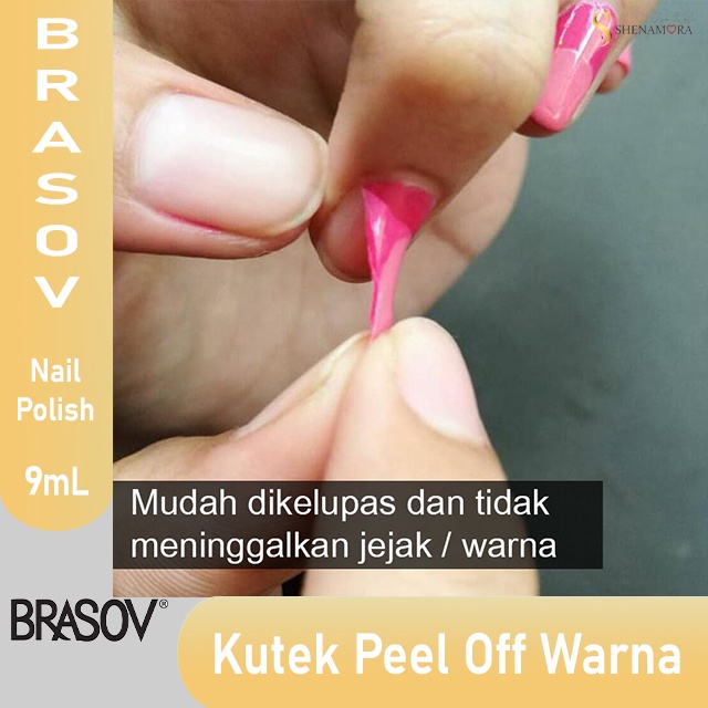 Brasov Nail Polish Peel-Off /Kutek Cat Kuku Kupas 9 ml ( 12 botol )