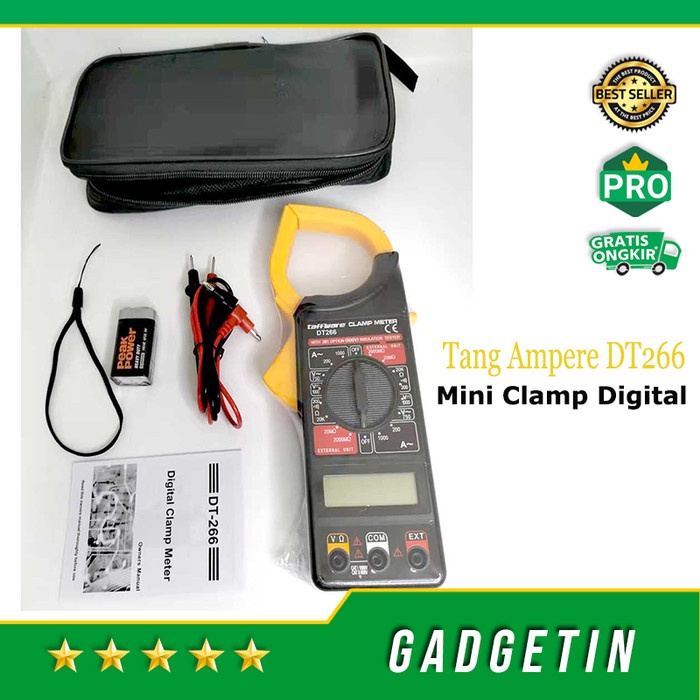 Tang Ampere Digital Mini Clamp Multimeter Amperemeter Digital DT266
