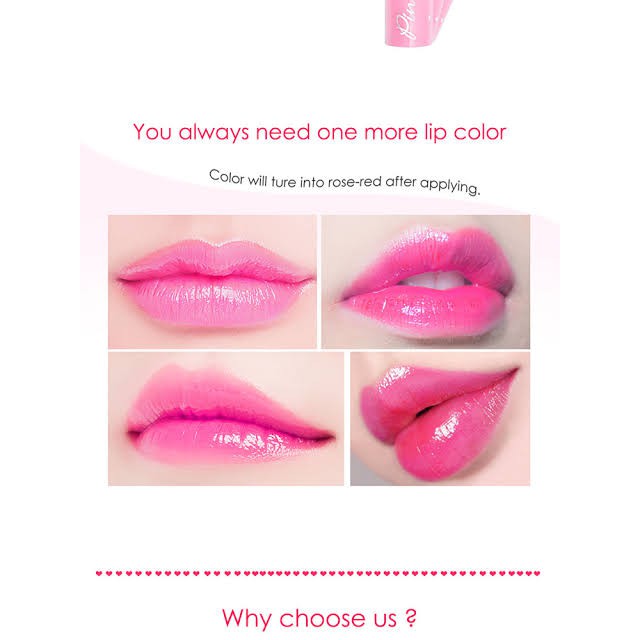 [IMPORT]Heng Fang Lip Gloss Bening dapat Berubah Warna pink Tahan Lama Anti Air/Lipbalm Pelembab dan Pemerah bibir