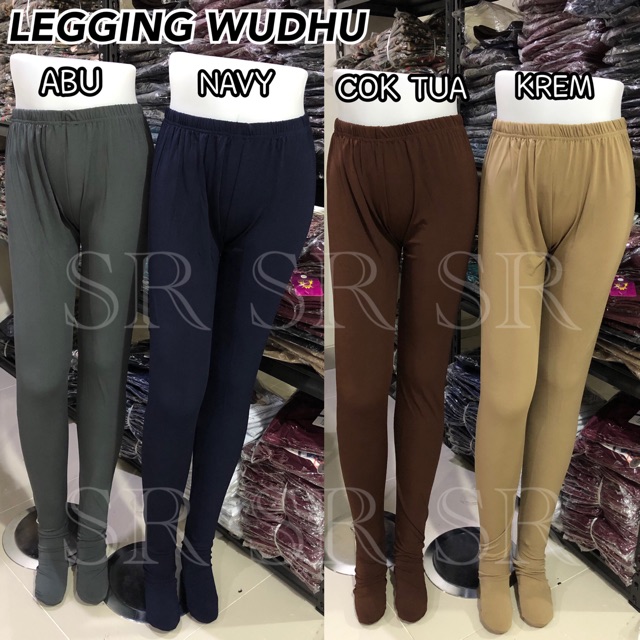 Legging Wudhu Wanita Spandex Korea Dingin Lembut Melar