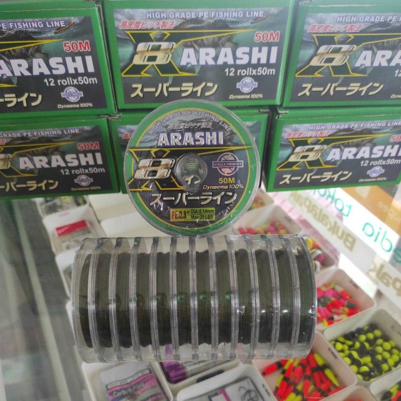 Benang pancing PE ARASHI X8