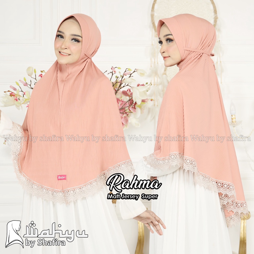 RAHMA HIJAB INSTAN JERSEY JUMBO WAHYU BY SHAFIRA KERUDUNG TERBARU SAHARASCARF