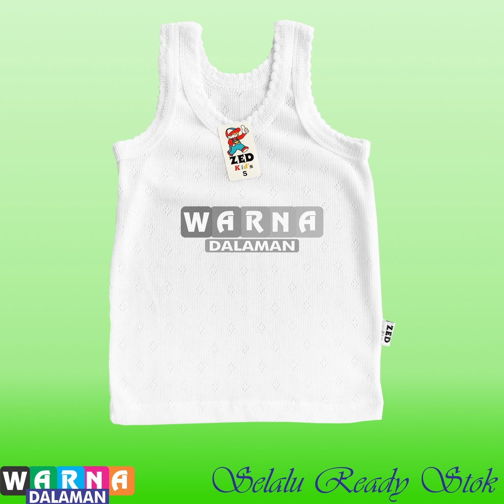 6 Pcs Singlet Putih Anak Perempuan dan Laki Laki Usia 0-15 Tahun Khusus Warna Putih | WARNA DALAMAN