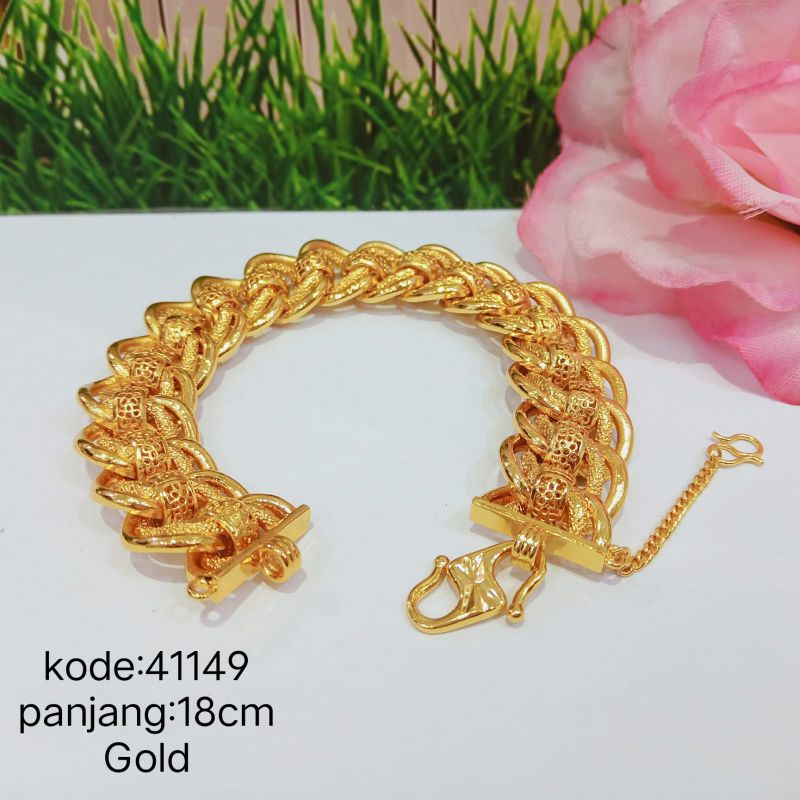 gelang xuping rantai double lapis emas