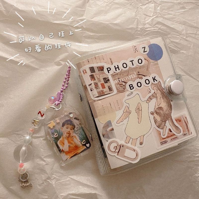 

Binder Mini Binder Transparan 3 RING Lucu Korea Notebook DiY Kecil AESTHETIC (Thehanscorner)