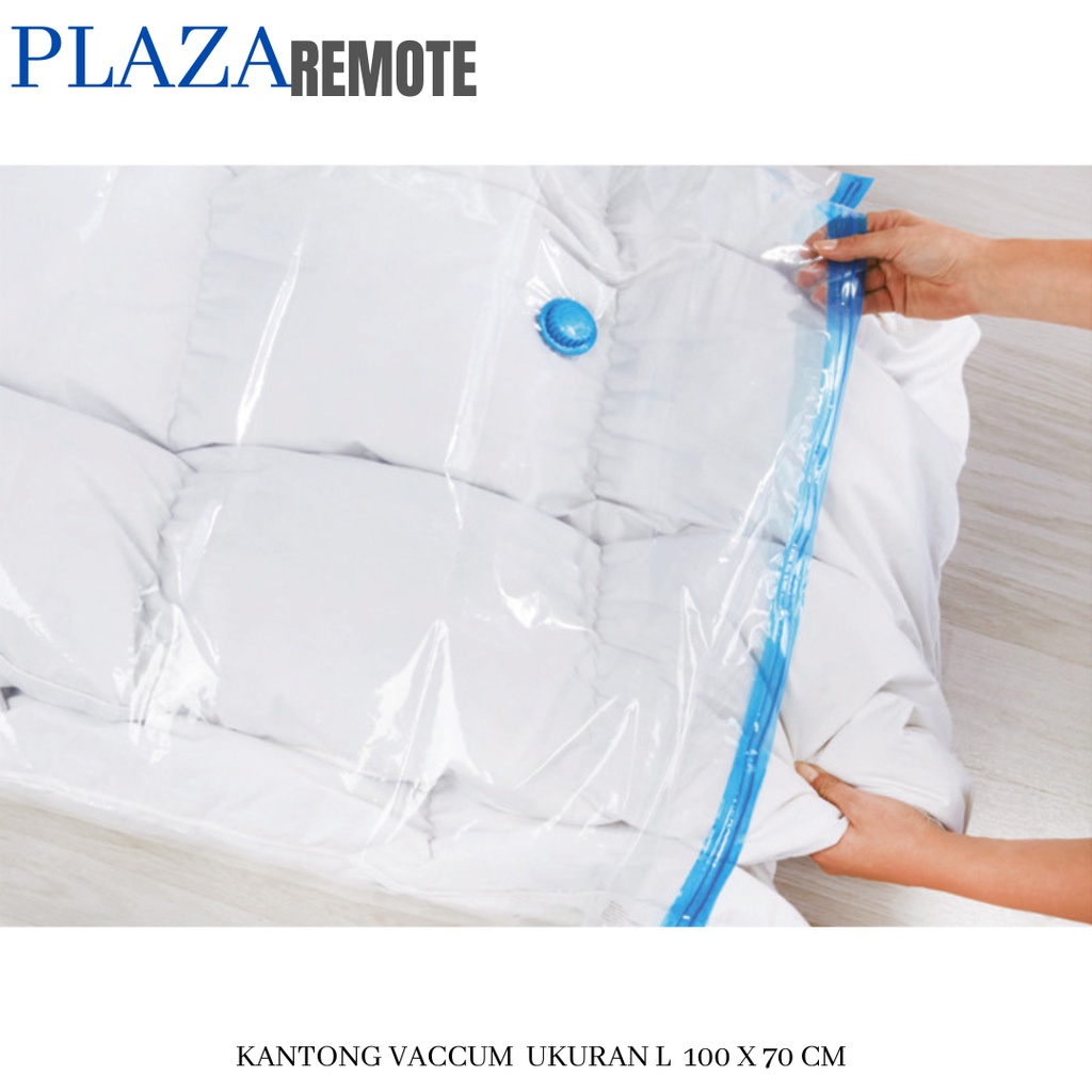 PLASTIK VACUM BAG LAUNDRY TRAVEL BAJU BED COVER PENGHEMAT RUANG 100X70