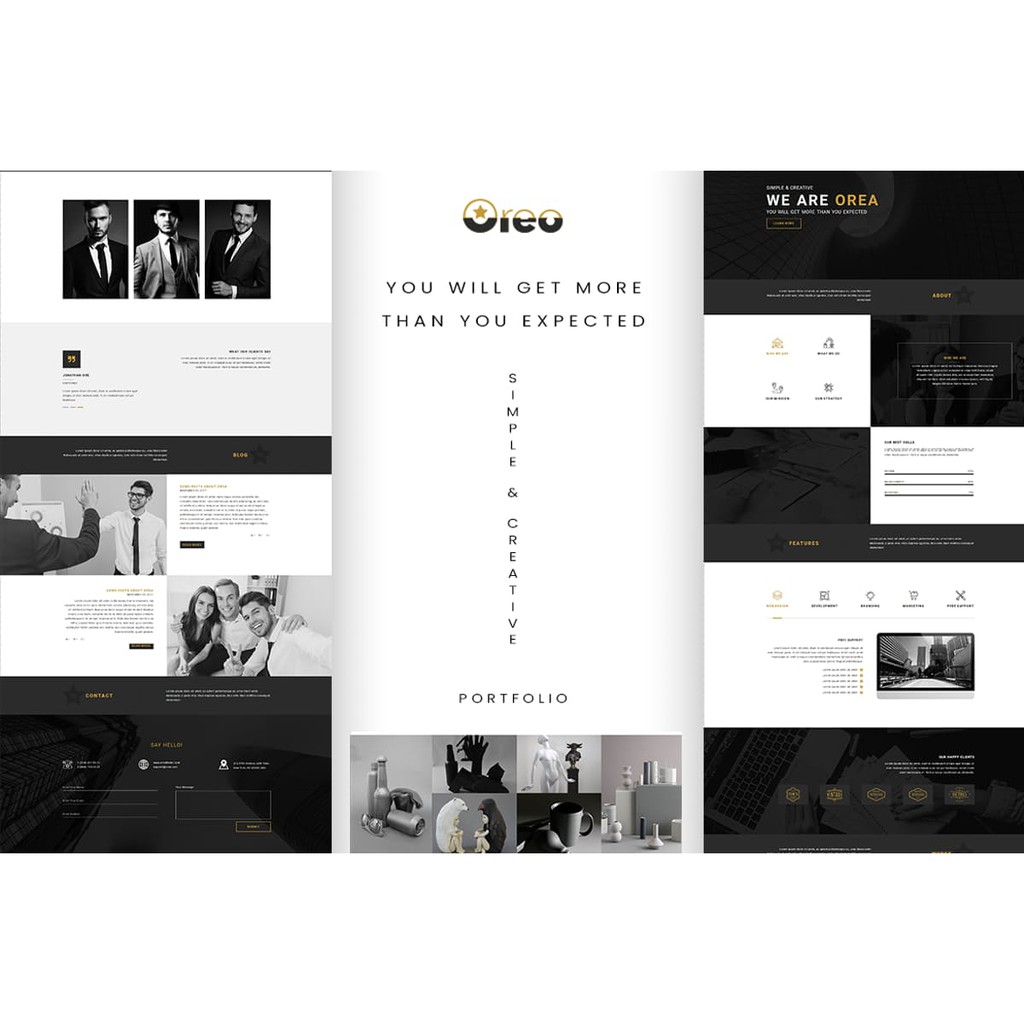 Landing HTML Page - Oreo Ultimate Creative Landing HTML Page
