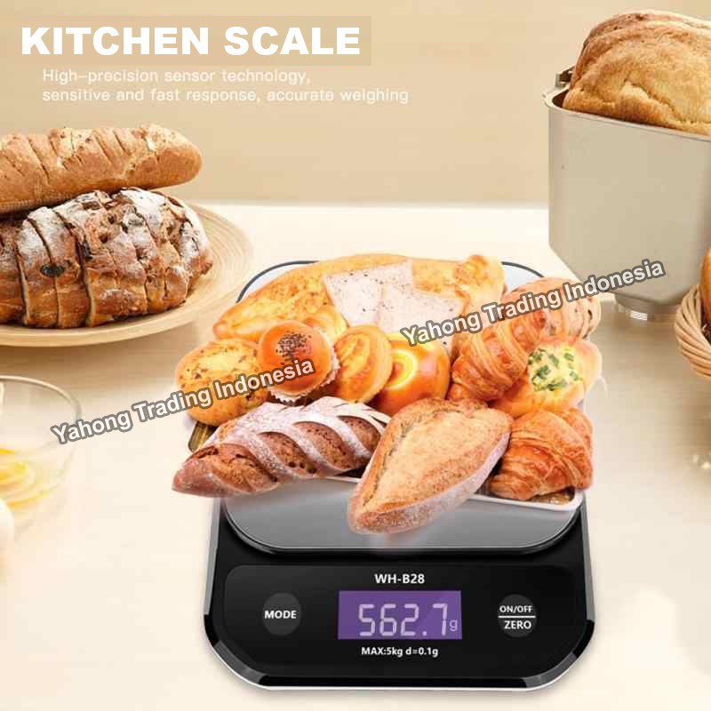 Timbangan Digital Dapur Kue Bumbu Anti Air Waterproof WH-B28 5kg 10kg