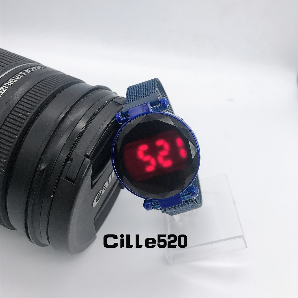 [✅COD] JAM TANGAN WANITA TERBARU JAM MAGNET RANTAI JAM TANGAN DIGITAL IMPORT JAM HARGA MURAH-Biru
