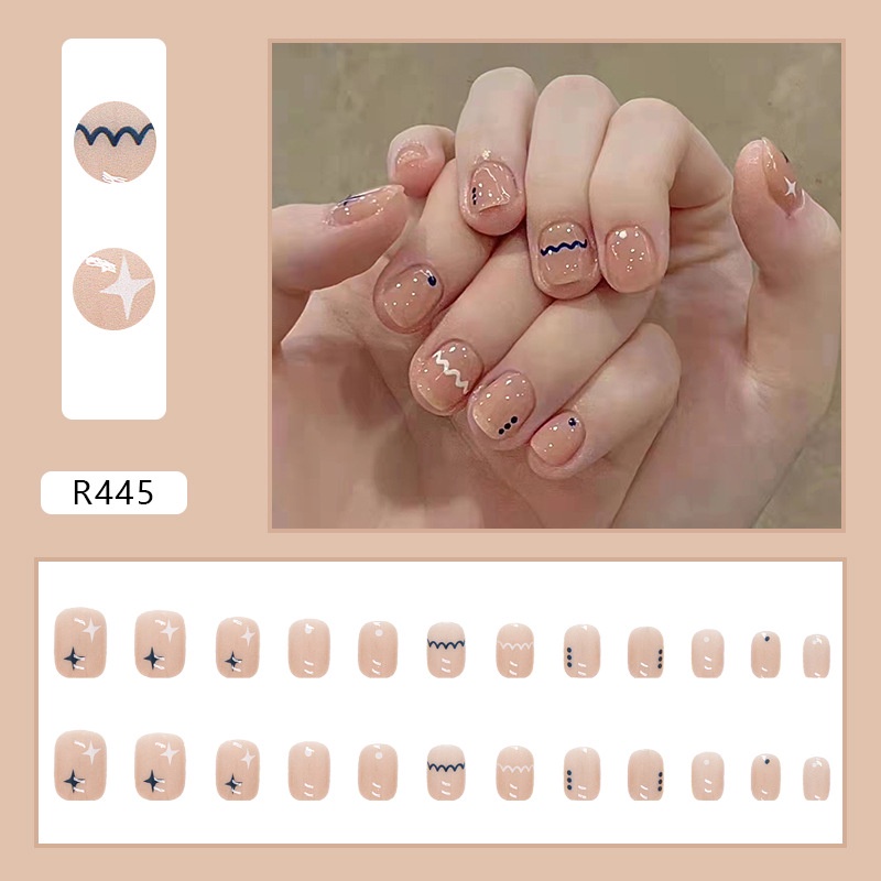 24pcs Kuku Palsu DIY Untuk Nail Art