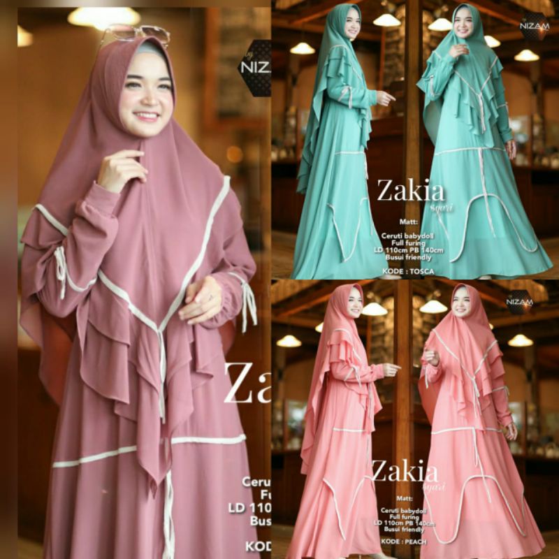 Anindya Zakia Syar'i Gamis Original Nizam Terbaru