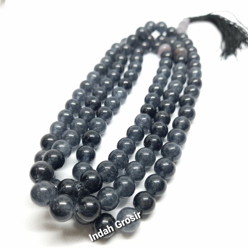 Tasbih Batu Aki Madu Hitam 8mm 99Butir Natural