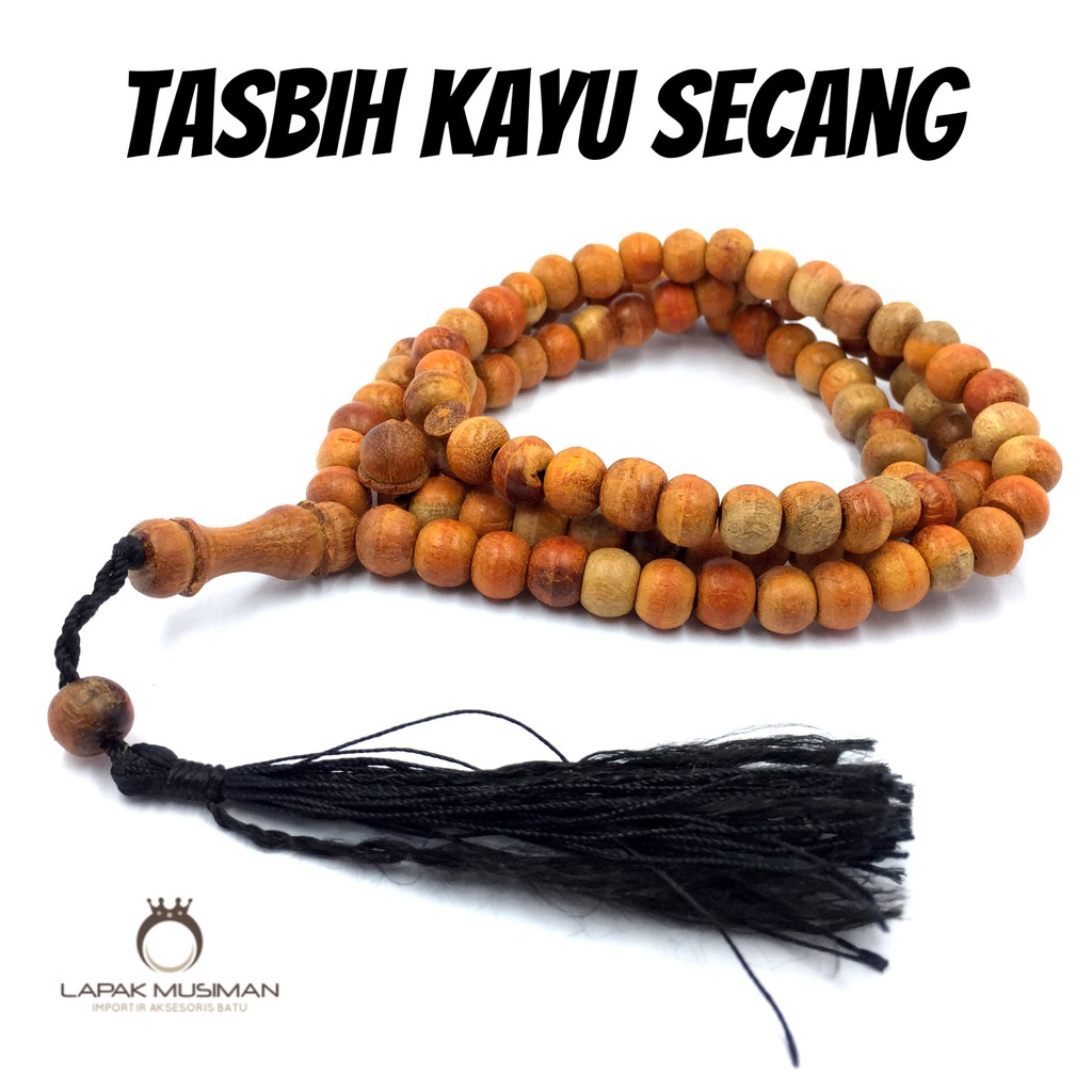 [Bayar di Tempat] TASBIH KAYU SECANG ASLI 99 BUTIR