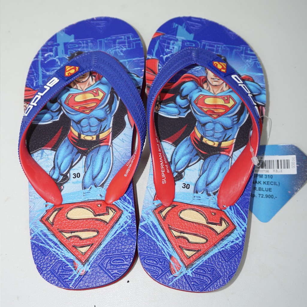 Sandal Jepit Anak Laki Laki Ando Original Superman 310 R.Blue Termurah