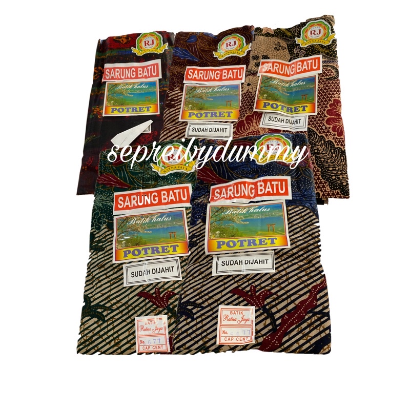 Sarung Batu Batik Pekalongan merk Potret Sudah Dijahit Ratna Jaya