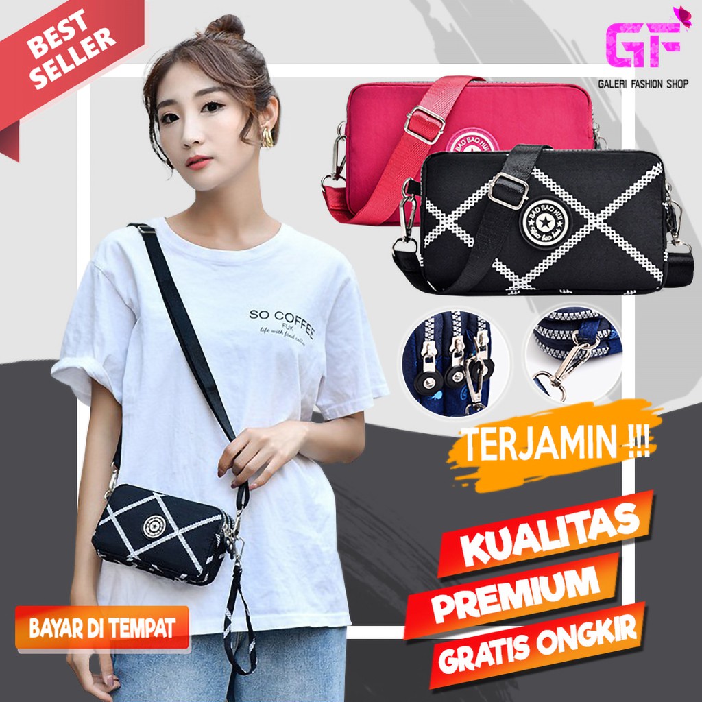 TAS SELEMPANG WANITA SLEMPANG SLING BAG KECIL MINI FASHION CEWEK KOREA SIMPLE IMPORT MURAH COD GF614