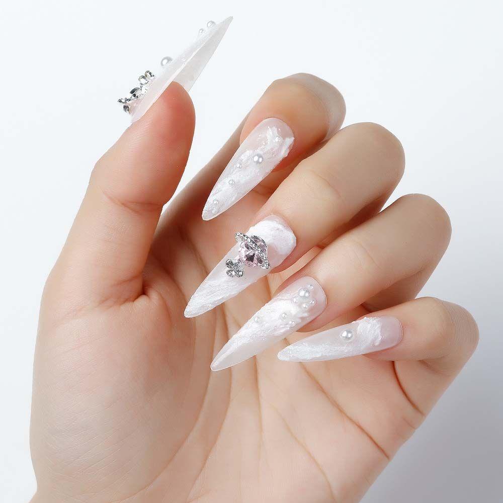 Mxbeauty 1 Kotak Berlian Imitasi Bentuk Saturnus Planet Untuk Dekorasi Nail Art DIY