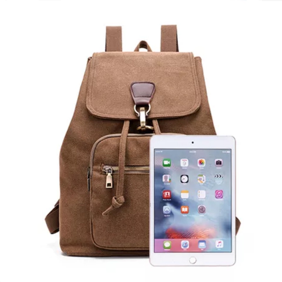 Kbag Klub New Arrival - Tas Ransel canvas IAC Backpack Up to 12 inch - Tas Ranse Tas Wanita Daypack