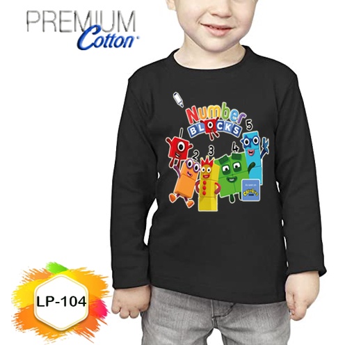 Baju Numberblocks Longsleeve Anak Premium Kaos #LP-104