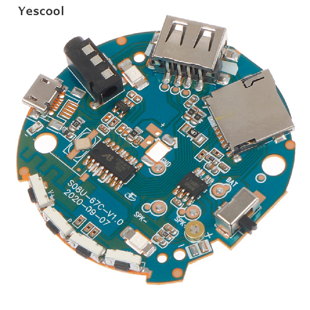 Yescool Papan Decoder Amplifier Audio MP3 Bluetooth Multifungsi 3.7-5V