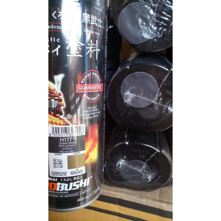 cat semprot samurai Pilok pilox samurai  vostok silver h177* 177 silver gelap silver tua 400ml