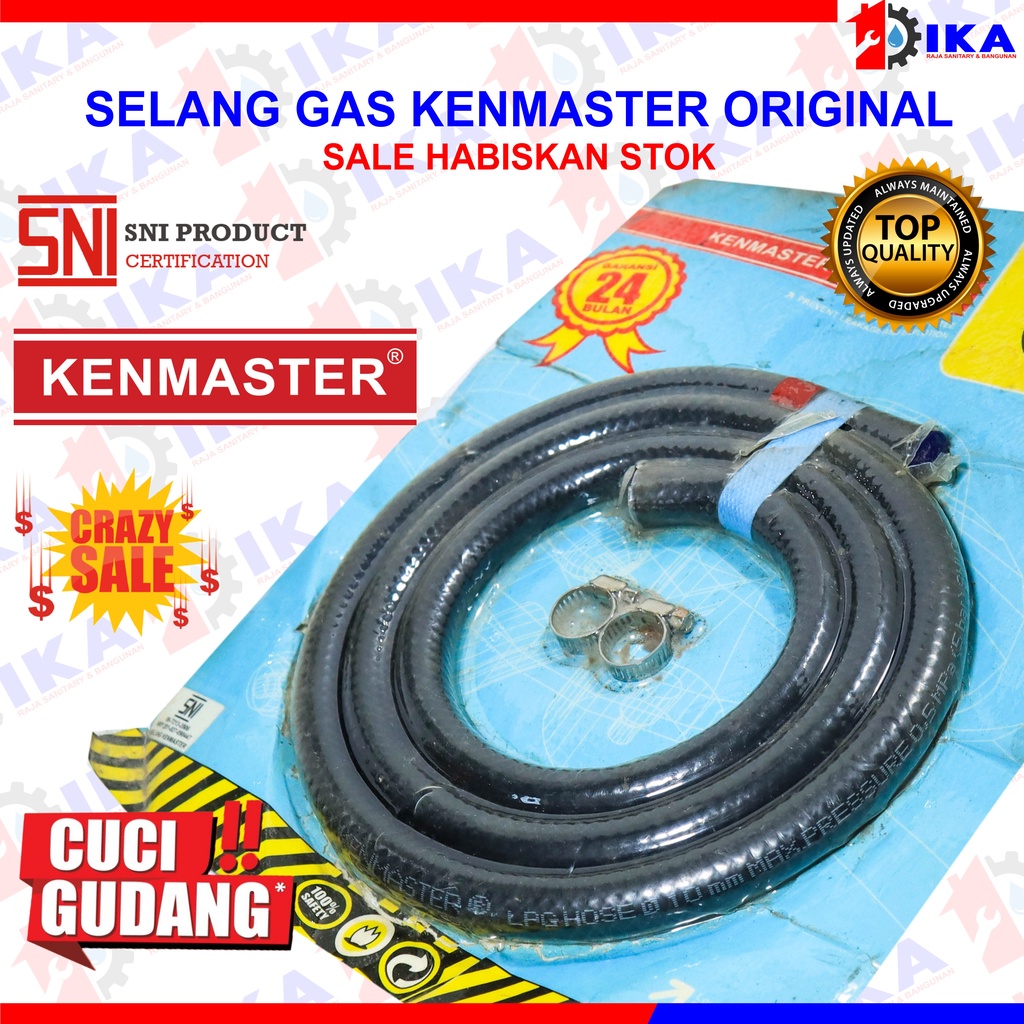 Selang Gas Flexible 1.8M SNI Kenmaster | Win Gas | Selang Gas 1.8 Meter Selang Kompor Gas Murah Bagus 1.8m