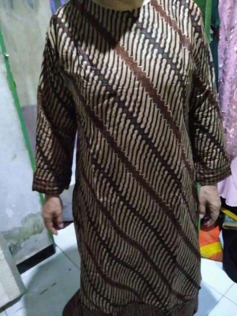 Batik Gamis Zara Genes #2 Sogan Kekinian Modern Murah Gamis Batik Syarii Seragaman Kondangan Kerja