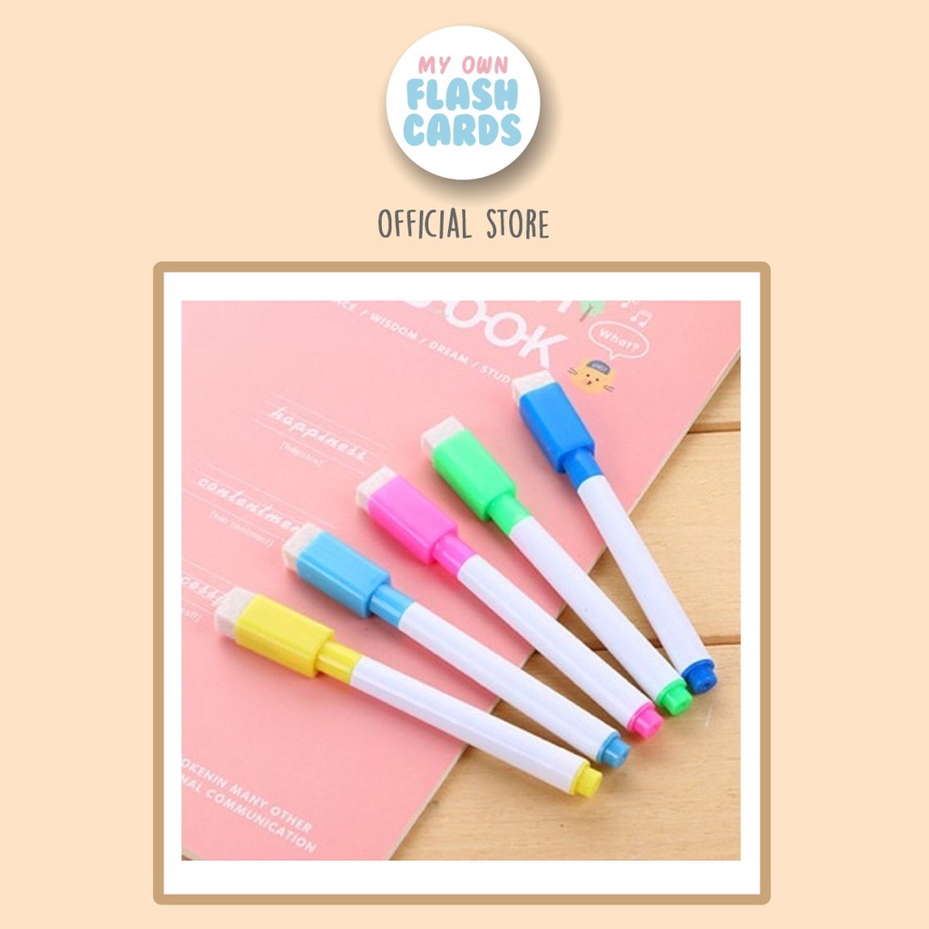 

Colorful Markers - Write and Wipe - Spidol Whiteboard Warna Warni dengan Penghapus