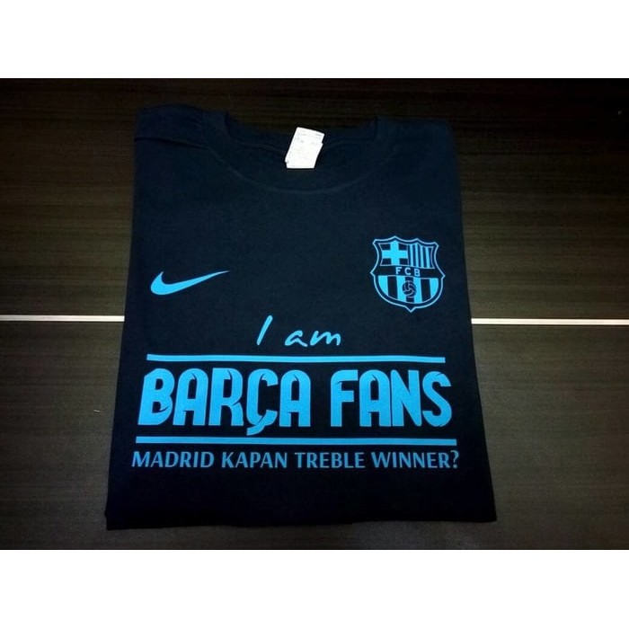 Kaos Tshirt Combed 30S Barca Barcelona Fans Grade Ori