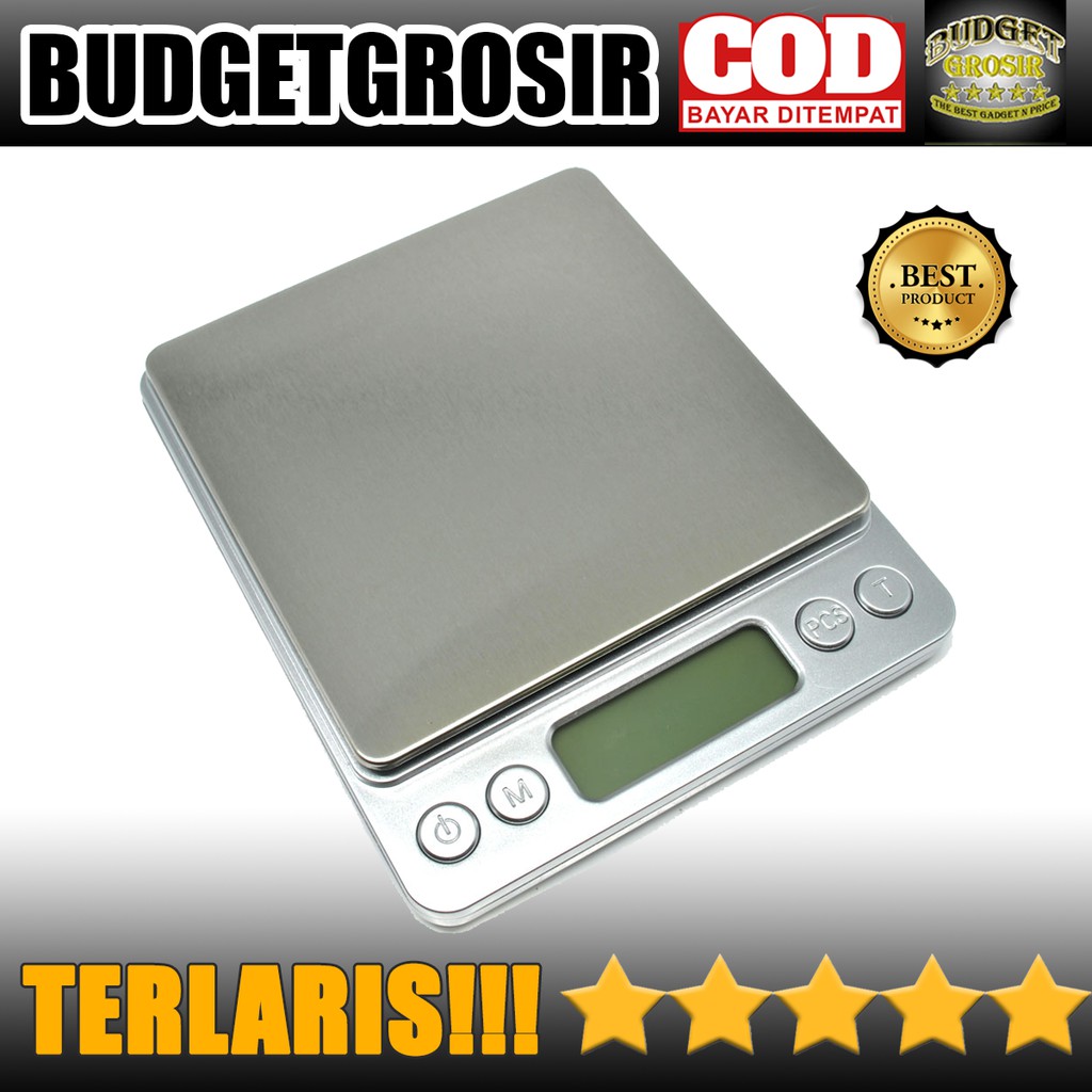 Timbangan Dapur Mini Digital Platform Scale 1kg 0.1g - i2000--Taffware