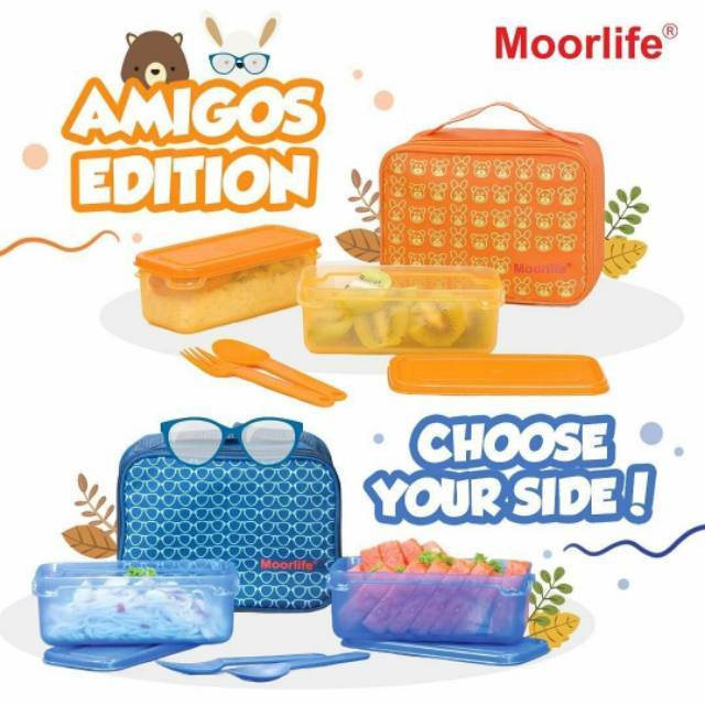 LUNCH BOX SET KOTAK MAKAN AMIGOS MOORLIFE